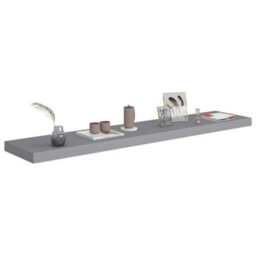 Vidaxl Floating Wall Shelf Grey 120X23.5X3.8 Cm Mdf - thumbnail 3