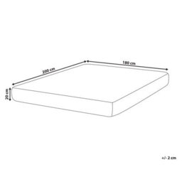 Beliani Memory Foam Mattress Whisper H3/4 Firm 180 X 200 Cm (Super King Size) - thumbnail 3
