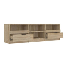 Berkfield Tv Cabinet Sonoma Oak 150X33.5X45 Cm Engineered Wood - thumbnail 5