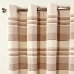Homescapes Cotton Morocco Striped Beige Curtains 167 X 182 Cm - thumbnail 5