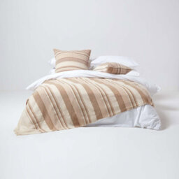 Homescapes Cotton Morocco Striped Beige Curtains 167 X 182 Cm - thumbnail 3