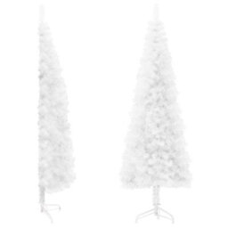 Berkfield Slim Artificial Half Christmas Tree With Stand White 240 Cm - thumbnail 2
