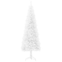 Berkfield Slim Artificial Half Christmas Tree With Stand White 240 Cm - thumbnail 4