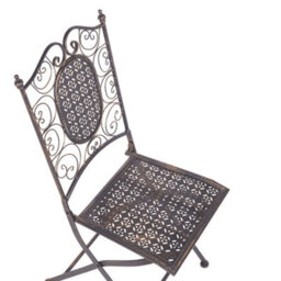 Beliani Garden Bistro Set - Black Foldable Distressed Iron, 2 Chairs And Square Table, Uv-Resistant Outdoor Bistro Set - thumbnail 6
