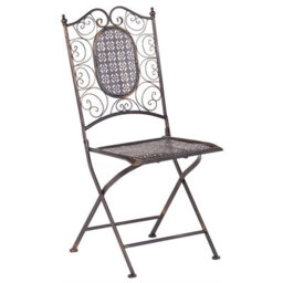 Beliani Garden Bistro Set - Black Foldable Distressed Iron, 2 Chairs And Square Table, Uv-Resistant Outdoor Bistro Set - thumbnail 4