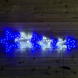 Samuel Alexander 1.2M Light Up 7 Star Christmas Silhouette Rope Light With Blue & Cool White Leds - thumbnail 8