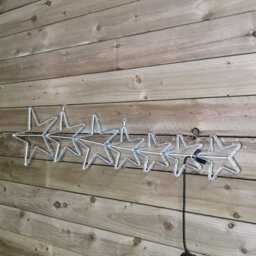 Samuel Alexander 1.2M Light Up 7 Star Christmas Silhouette Rope Light With Blue & Cool White Leds - thumbnail 5