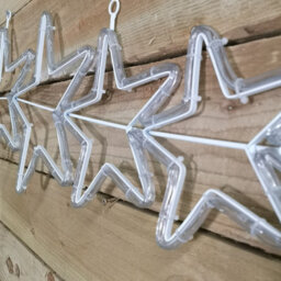 Samuel Alexander 1.2M Light Up 7 Star Christmas Silhouette Rope Light With Blue & Cool White Leds - thumbnail 6