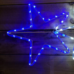 Samuel Alexander 1.2M Light Up 7 Star Christmas Silhouette Rope Light With Blue & Cool White Leds - thumbnail 3