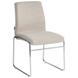Beliani Set Of 2 Dining Chairs Lecco Fabric Beige - thumbnail 4