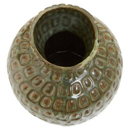 Orsina Large Ceramic Vase, Modern Textured Green Stoneware Vase For Home, Small Ceramic Vase For Indoor Plants - thumbnail 3