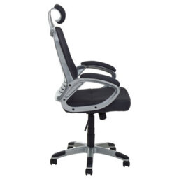 Orsina Ergonomic Dark Grey And Silver Home Office Chair, Comfortable Work From Home Chair, Movable Ergonomic Chair - thumbnail 3