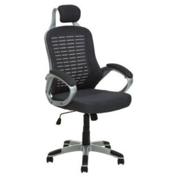 Orsina Ergonomic Dark Grey And Silver Home Office Chair, Comfortable Work From Home Chair, Movable Ergonomic Chair - thumbnail 2