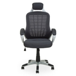 Orsina Ergonomic Dark Grey And Silver Home Office Chair, Comfortable Work From Home Chair, Movable Ergonomic Chair - thumbnail 1