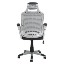 Orsina Ergonomic Dark Grey And Silver Home Office Chair, Comfortable Work From Home Chair, Movable Ergonomic Chair - thumbnail 4