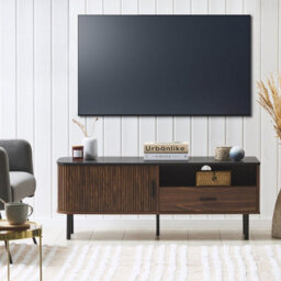 Wyld And Coco Novahome 54-Inch Tv Stand - Retro Sliding Cabinet With Cable Management - thumbnail 2