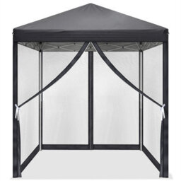 Height Adjustable Pop Up Gazebo Grey Party Tent - thumbnail 1