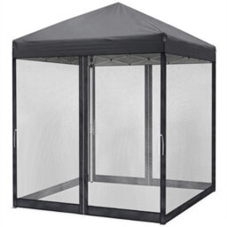 Height Adjustable Pop Up Gazebo Grey Party Tent - thumbnail 4