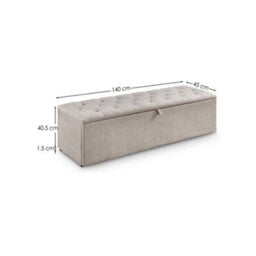 Julian Bowen Ravello Blanket Box Mink Chenille - thumbnail 4