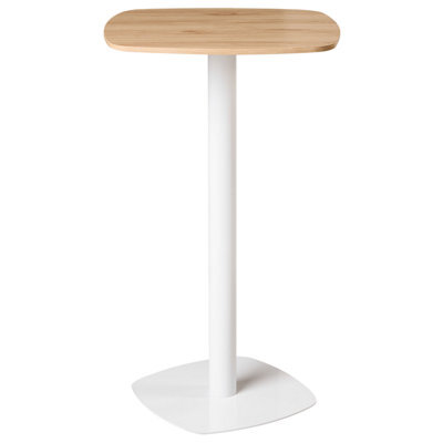 Wyld And Coco Garden Bistro Coffee Table - 60 X 60 Cm Square Mdf Top, White Edge, Iron Frame - image 1