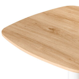 Wyld And Coco Garden Bistro Coffee Table - 60 X 60 Cm Square Mdf Top, White Edge, Iron Frame - thumbnail 5