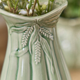 Dibor Traditional Green Ceramic Tall Table Decor Flower Vase H26 X Dia 14Cm - thumbnail 3