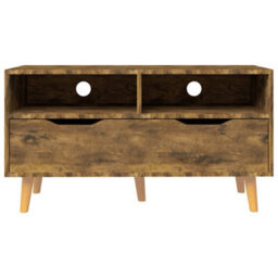 Berkfield Sturdy Tv Cabinet Smoked Oak 90X40X48.5 Cm Engineered Wood - thumbnail 5