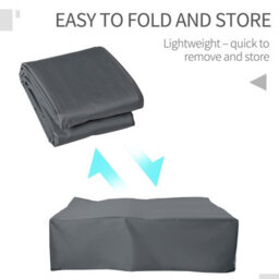 Outsunny 275X205Cm Outdoor Furniture Protective Cover Water Uv Resistant Grey - thumbnail 4