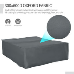 Outsunny 275X205Cm Outdoor Furniture Protective Cover Water Uv Resistant Grey - thumbnail 7