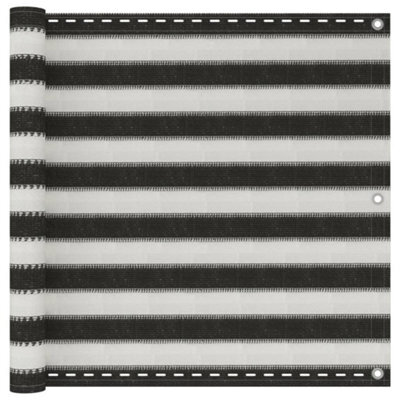 Berkfield Balcony Screen Hdpe 90X500 Cm Anthracite And White - image 1