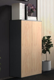 Vcm Chest Of Drawers Sideboard Dalosa 3 Revolving Doors - thumbnail 4