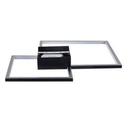 Beliani Black Aluminium Square Ceiling Lamp With Integrated Led, 54 X 54 X 6 Cm - thumbnail 4
