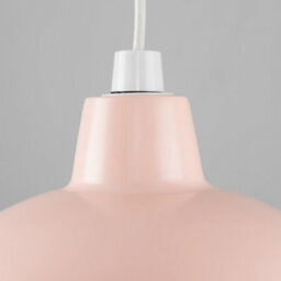 Valuelights Civic Pair Of Retro Style Pink Metal Easy Fit Ceiling Light Shades (D)28.8Cm - thumbnail 6
