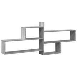 Berkfield Wall Shelf Grey Sonoma 167.5X18X68 Cm Engineered Wood - thumbnail 6