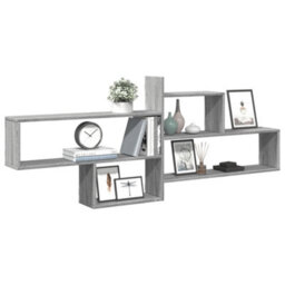 Berkfield Wall Shelf Grey Sonoma 167.5X18X68 Cm Engineered Wood - thumbnail 3