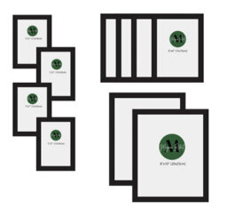 Magna Retail Hanging Picture Frames Set Of 10 Wall Mountable Or Free Standing Black Photo Frame 3 Sizes Photo Wall Display
