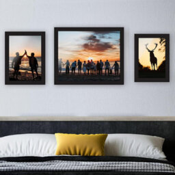 Magna Retail Hanging Picture Frames Set Of 10 Wall Mountable Or Free Standing Black Photo Frame 3 Sizes Photo Wall Display - thumbnail 4