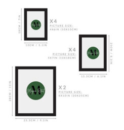 Magna Retail Hanging Picture Frames Set Of 10 Wall Mountable Or Free Standing Black Photo Frame 3 Sizes Photo Wall Display - thumbnail 3