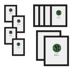Magna Retail Hanging Picture Frames Set Of 10 Wall Mountable Or Free Standing Black Photo Frame 3 Sizes Photo Wall Display - thumbnail 8