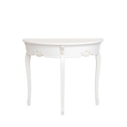 Melody Maison Antique White Half Moon Console Table - Pays Blanc Range - thumbnail 7