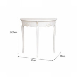 Melody Maison Antique White Half Moon Console Table - Pays Blanc Range - thumbnail 8