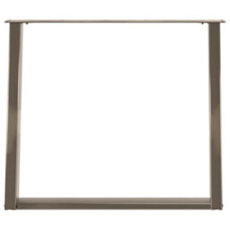 Berkfield Dining Table Legs U-Shaped 2 Pcs Natural Steel 100X(72-73) Cm Steel - thumbnail 5