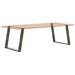Berkfield Dining Table Legs U-Shaped 2 Pcs Natural Steel 100X(72-73) Cm Steel - thumbnail 8