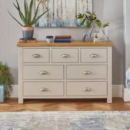 The Furniture Market Cotswold Grey Painted 7 Drawer Multi Chest - thumbnail 2