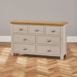 The Furniture Market Cotswold Grey Painted 7 Drawer Multi Chest - thumbnail 4