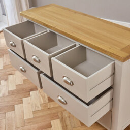 The Furniture Market Cotswold Grey Painted 7 Drawer Multi Chest - thumbnail 6