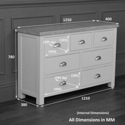 The Furniture Market Cotswold Grey Painted 7 Drawer Multi Chest - thumbnail 8