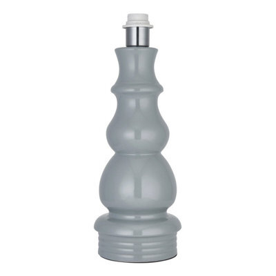 Luminosa Lighting Luminosa Provence Base Only Table Lamp, Blue Grey Glaze, Satin Nickel Plate - image 1