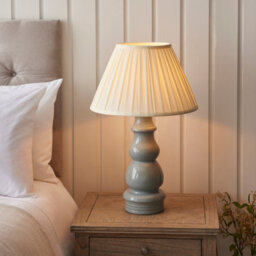 Luminosa Lighting Luminosa Provence Base Only Table Lamp, Blue Grey Glaze, Satin Nickel Plate - thumbnail 5