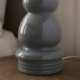 Luminosa Lighting Luminosa Provence Base Only Table Lamp, Blue Grey Glaze, Satin Nickel Plate - thumbnail 3